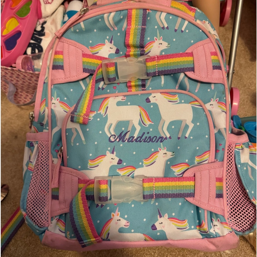 Pottery barn backpack (embroidered with Madison)